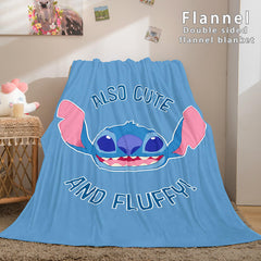 2025 NEW Stitch Flannel Blanket Warm Cozy Bed Blankets Soft Throw Blanket