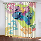 2025 NEW Stitch Pattern Curtains Blackout Window Drapes Decoration