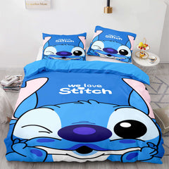 2026 NEW Stitch and Scrump Bedding Set Cosplay Quilt Duvet Cover Bed Sets