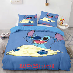 2026 NEW Stitch and Scrump Bedding Set Cosplay Quilt Duvet Cover Bed Sets