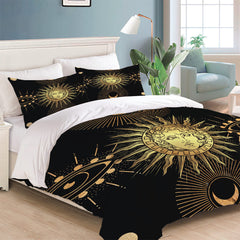 2025 NEW Sun Face Moon and Sun Bedding Sets Quilt Cover Without Filler