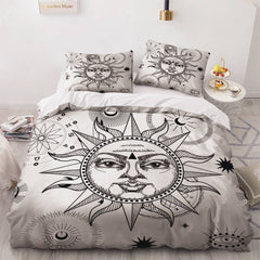2025 NEW Sun Face Moon and Sun Bedding Sets Quilt Cover Without Filler
