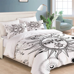 2025 NEW Sun Face Moon and Sun Bedding Sets Quilt Cover Without Filler