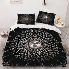 2025 NEW Sun Face Moon and Sun Bedding Sets Quilt Cover Without Filler