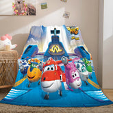 2025 NEW Super Wings Flannel Fleece Throw Blanket
