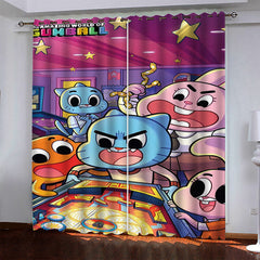 2026 NEW The Amazing World of Gumball Curtains Blackout Window Drapes