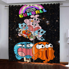 2026 NEW The Amazing World of Gumball Curtains Blackout Window Drapes