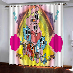 2026 NEW The Amazing World of Gumball Curtains Blackout Window Drapes