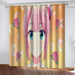 2025 NEW The Demon Girl Next Door Curtains Blackout Cosplay Window Drapes