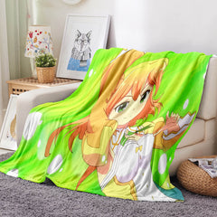 2026 NEW The Demon Girl Next Door Flannel Fleece Blanket Throw Cosplay Blanket