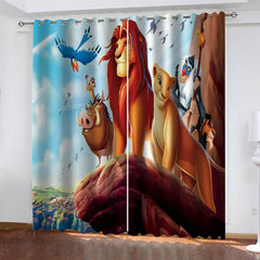 2025 NEW The Lion King Curtains Blackout Window Treatments Drapes Room Decor