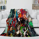 2025 NEW The Suicide Squad Harley Quinn Flannel Fleece Throw Cosplay Blanket