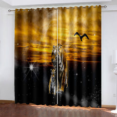 2025 NEW Tiger Curtains Blackout Window Treatments Drapes for Room Decoration