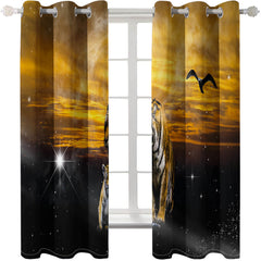 2025 NEW Tiger Curtains Blackout Window Treatments Drapes for Room Decoration