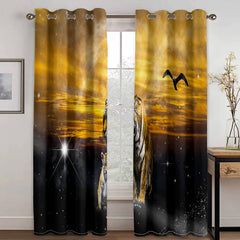 2025 NEW Tiger Curtains Blackout Window Treatments Drapes for Room Decoration