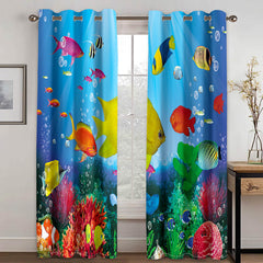 2025 NEW Undersea world Curtains Blackout Window Treatments Drapes for Room Decor