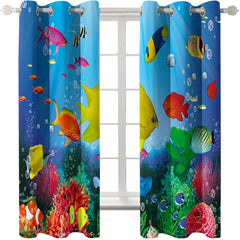 2025 NEW Undersea world Curtains Blackout Window Treatments Drapes for Room Decor