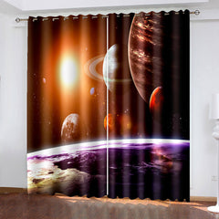 2024 NEW Universe Space Curtains Blackout Window Treatments Drapes for Room Decor
