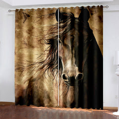 2025 NEW Zebra Horse Curtains Blackout Window Treatments Drapes for Room Decor