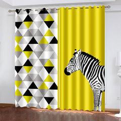 2025 NEW Zebra Horse Curtains Blackout Window Treatments Drapes for Room Decor