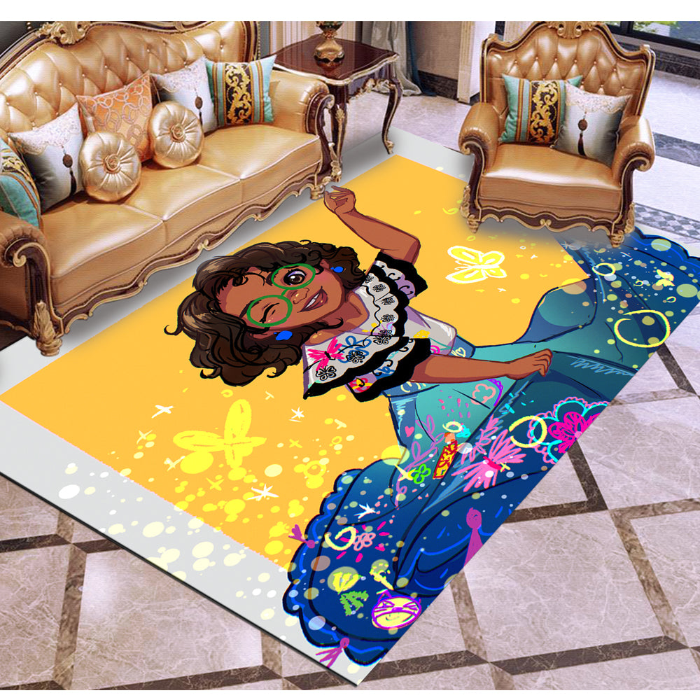 Yellow Living Room Rug, Bathroom Mat Children