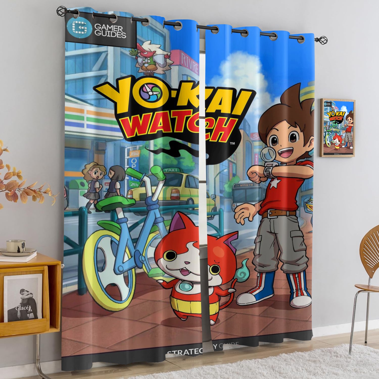 Yo Kai Watch Blackout Curtains Drapes for Window Treatment Set