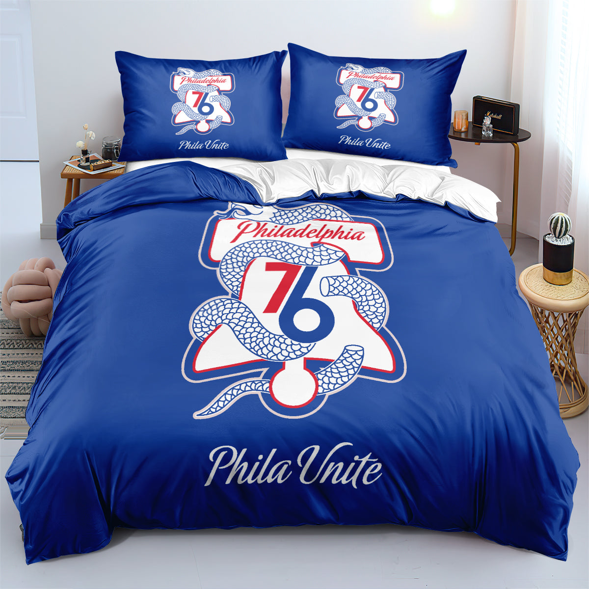 Philadelphia Basketball 76ers Bedding Set Quilt Cover Without Filler