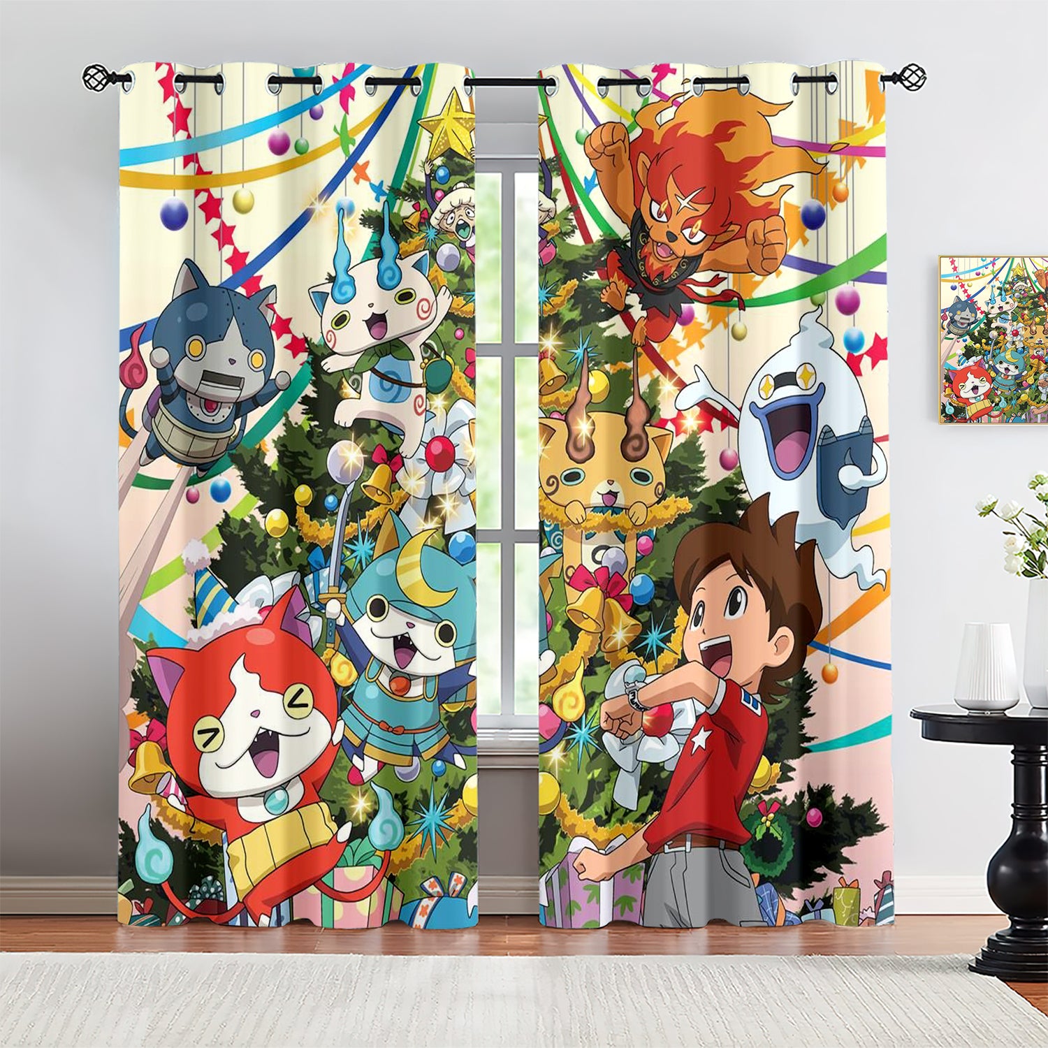 Yo Kai Watch Blackout Curtains Drapes for Window Treatment Set