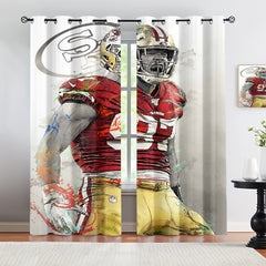 Nick Bosa Blackout Curtains Drapes for Window Treatment Set