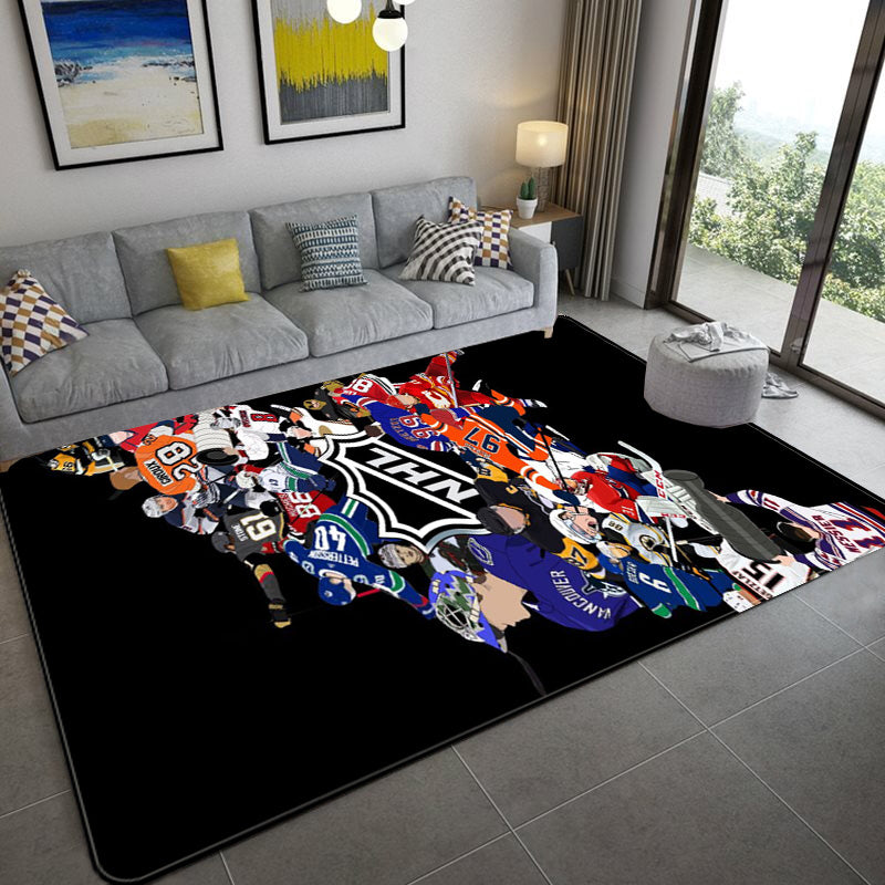 Hockey League Logo Carpet Living Room Bedroom Mats Kitchen Bathroom Rugs