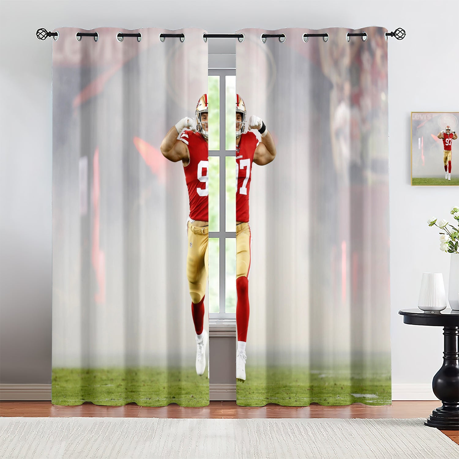 Nick Bosa Blackout Curtains Drapes for Window Treatment Set