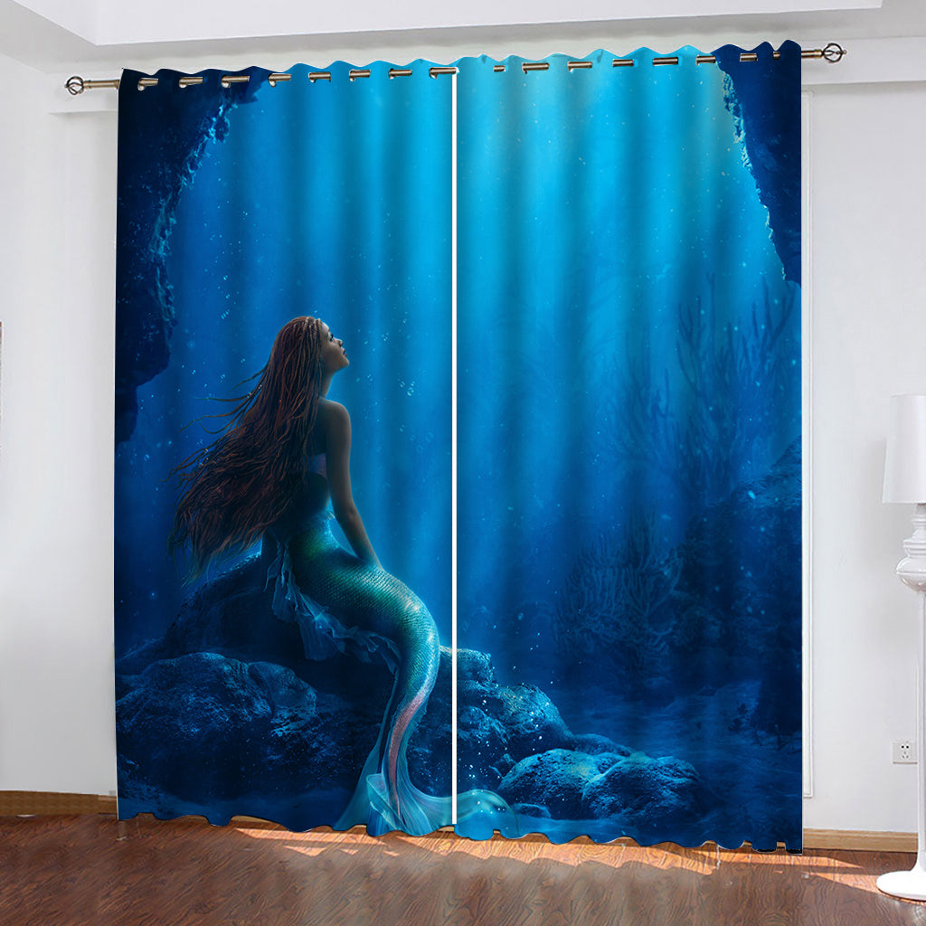 The Little Mermaid #2 Blackout Curtain for Living Room Bedroom Window Treatment