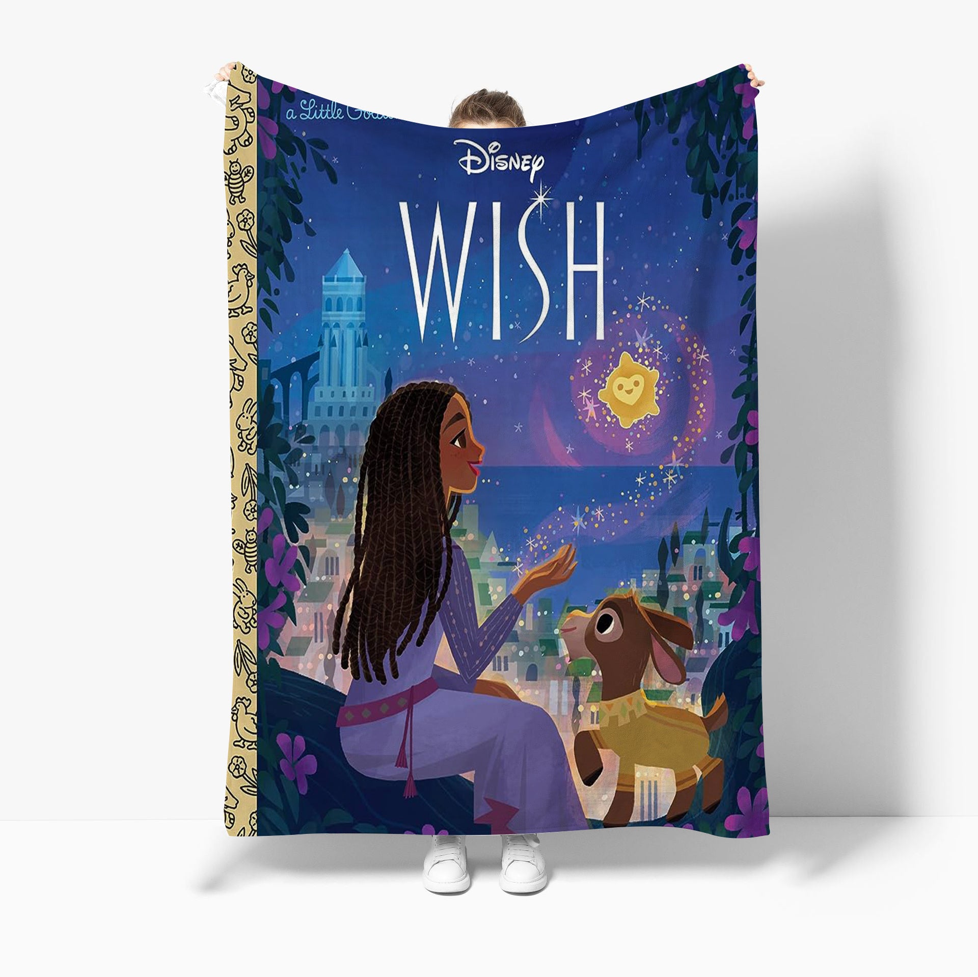 Wish  3D Printed Plush Blanket Flannel Fleece Throw Warm Gift for Kids Adults Home Office