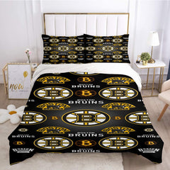 Boston Bruins Hockey League 3D Printed Duvet Cover Quilt Cover Pillowcase Bedding Set Bed Linen Home Decor