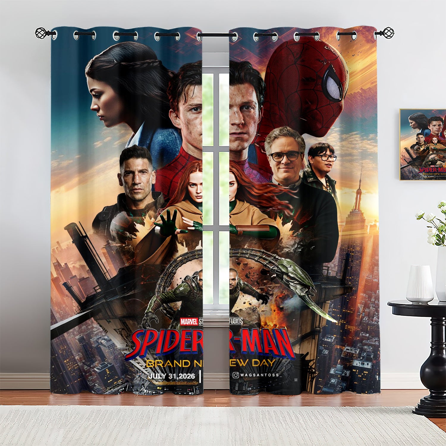 2026 Spiderman Brand New Day  Blackout Curtains Drapes For Window Treatment Set