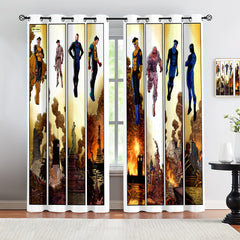 Invincible Season Blackout Curtains Drapes for Window Treatment Set