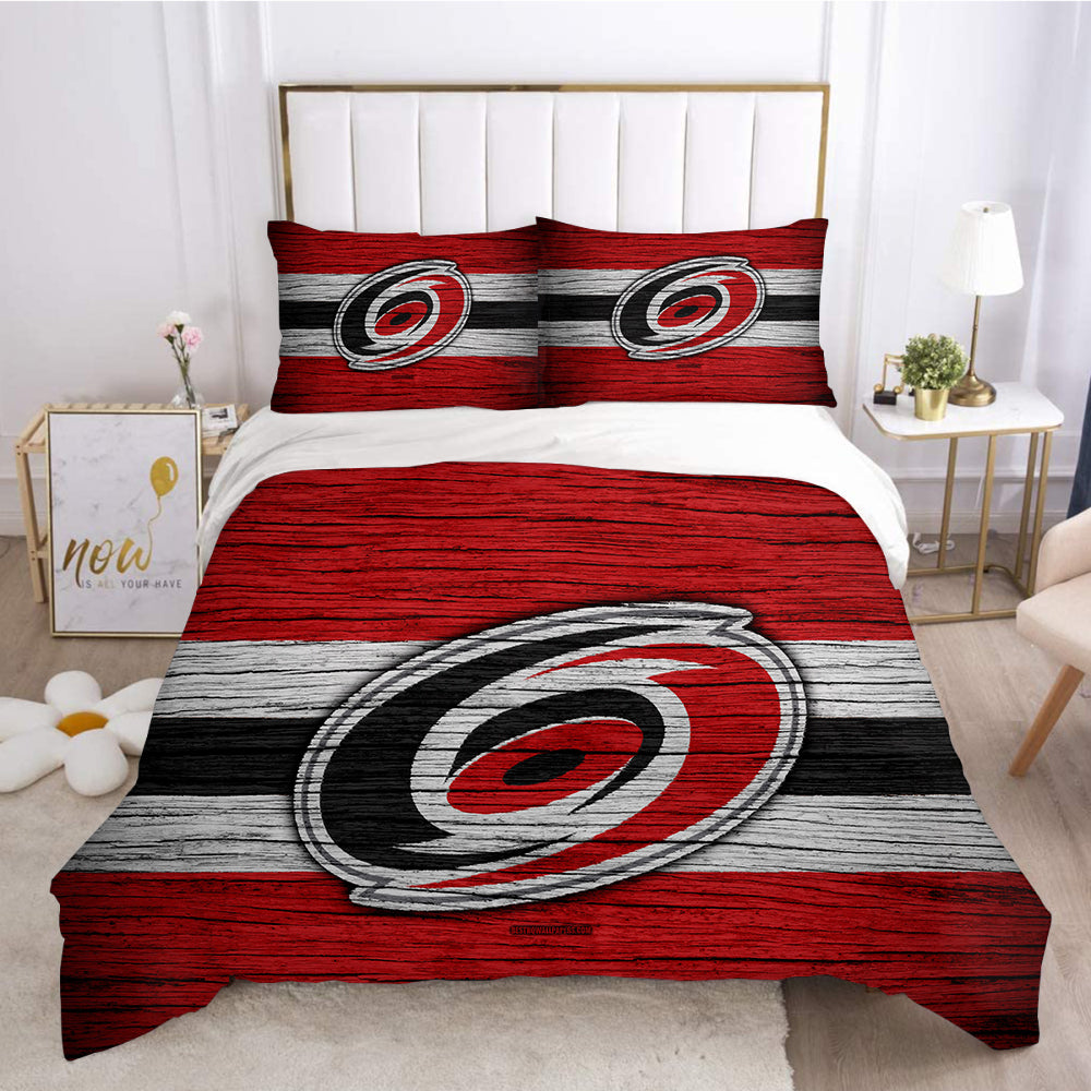 Carolina Hurricanes Hockey League 3D Printed Duvet Cover Quilt Cover Pillowcase Bedding Set Bed Linen Home Decor