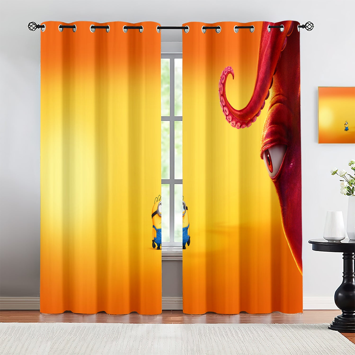 Minions & Monsters Blackout Curtains Drapes For Window Treatment Set