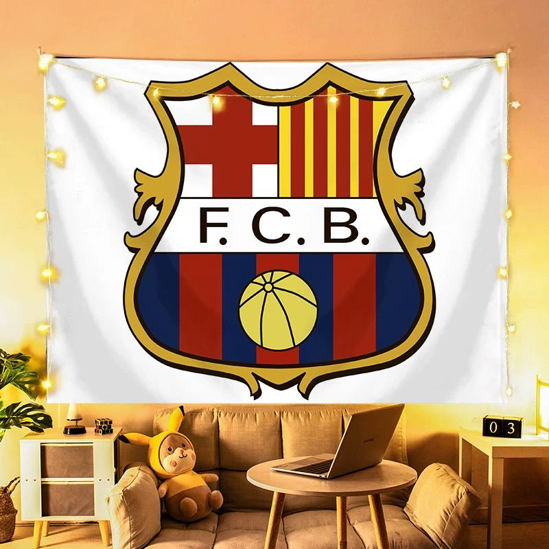 2025 New Barcelona Football Club Wall Decor Hanging Tapestry Home Bedroom Living Room Decoration Wall Decor