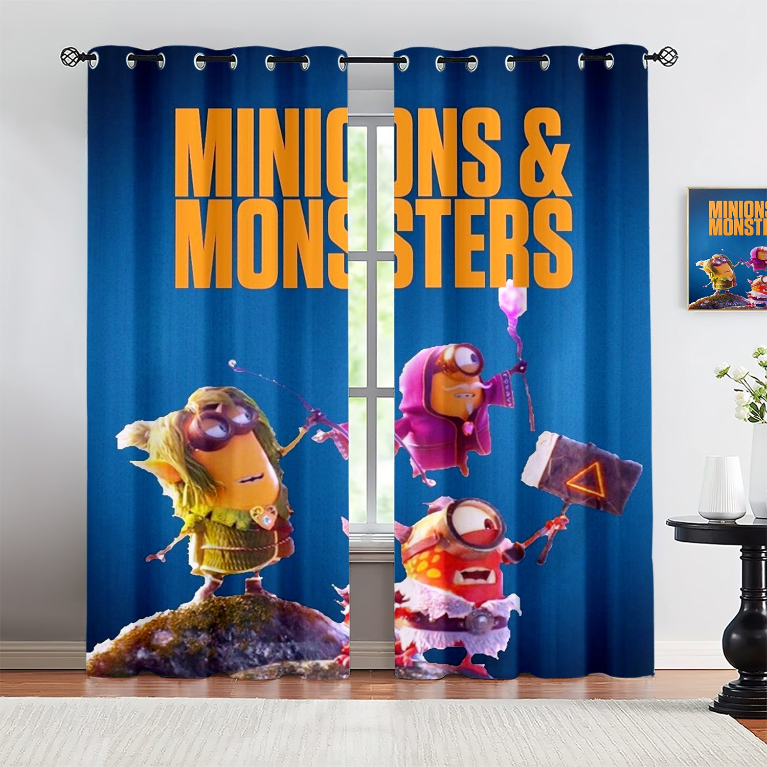 Minions & Monsters Blackout Curtains Drapes For Window Treatment Set