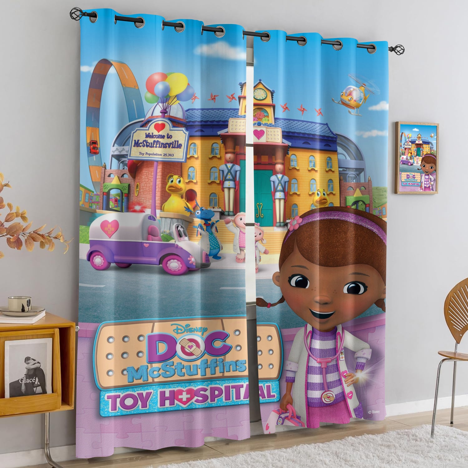 Doc McStuffins Blackout Curtains Drapes for Window Treatment Set
