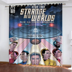 Star Tre Strange New Worlds Blackout Curtain for Living Room Bedroom Window Treatment