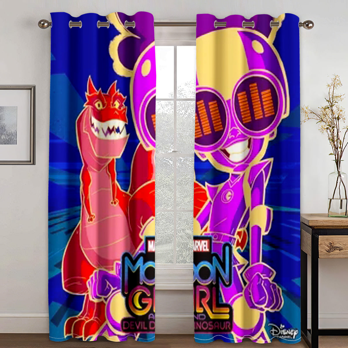 Moon Girl and Devil Dinosaur #1 Blackout Curtain for Living Room Bedroom Window Treatment