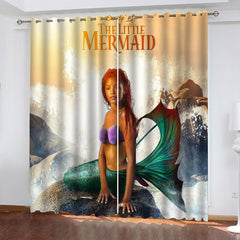 The Little Mermaid Blackout Curtain for Living Room Bedroom Window Treatment