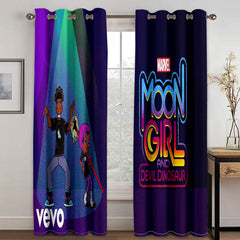 Moon Girl and Devil Dinosaur #1 Blackout Curtain for Living Room Bedroom Window Treatment