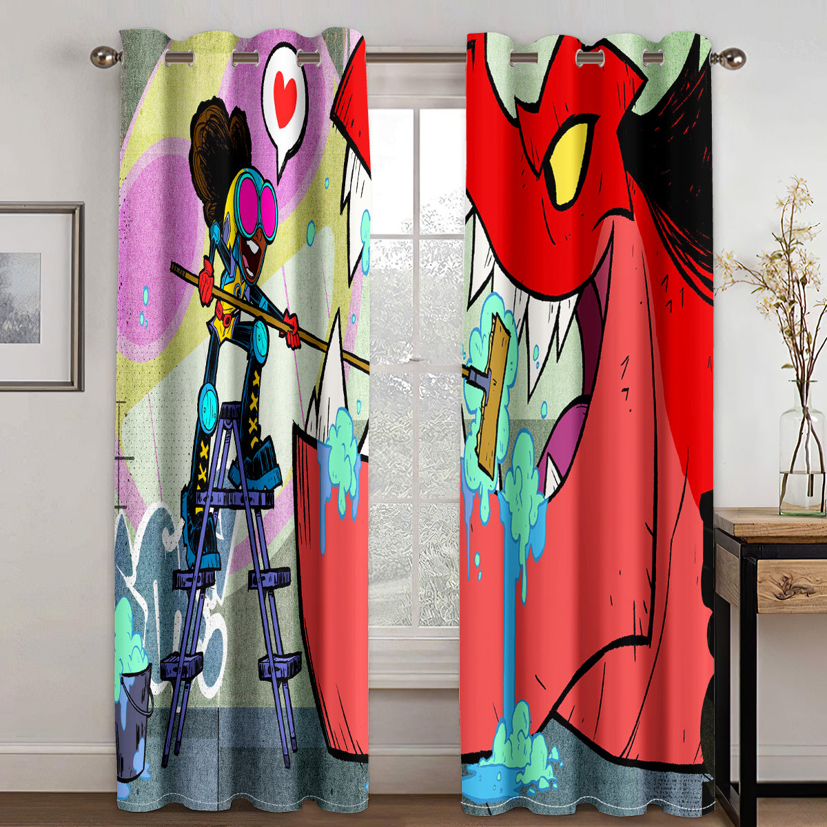 Moon Girl and Devil Dinosaur #2 Blackout Curtain for Living Room Bedroom Window Treatment