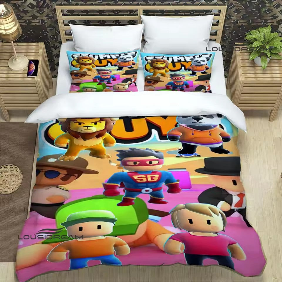 Stumble Guys Bedding Set Quilt Cover Without Filler