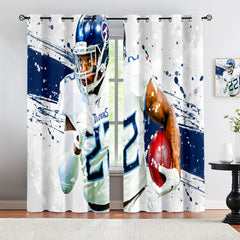 Derrick Henry Blackout Curtains Drapes for Window Treatment Set