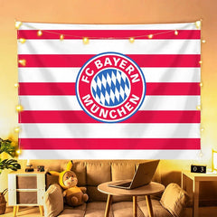 2025 New Bayern Munich Football Club Wall Decor Hanging Tapestry Home Bedroom Living Room Decoration Wall Decor