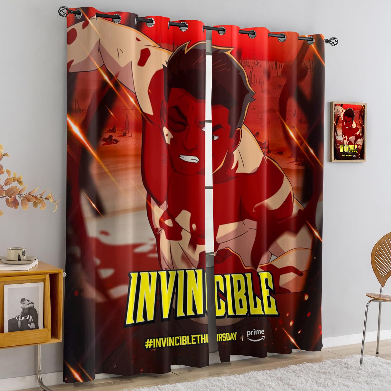 Invincible Season Blackout Curtains Drapes for Window Treatment Set